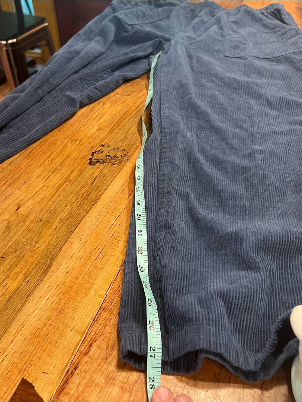 Vintage Haband Men's Navy Corduroy Elastic-Waist Pants